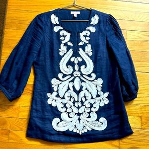 Lilly Pulitzer Beaded Linen Tunic XS